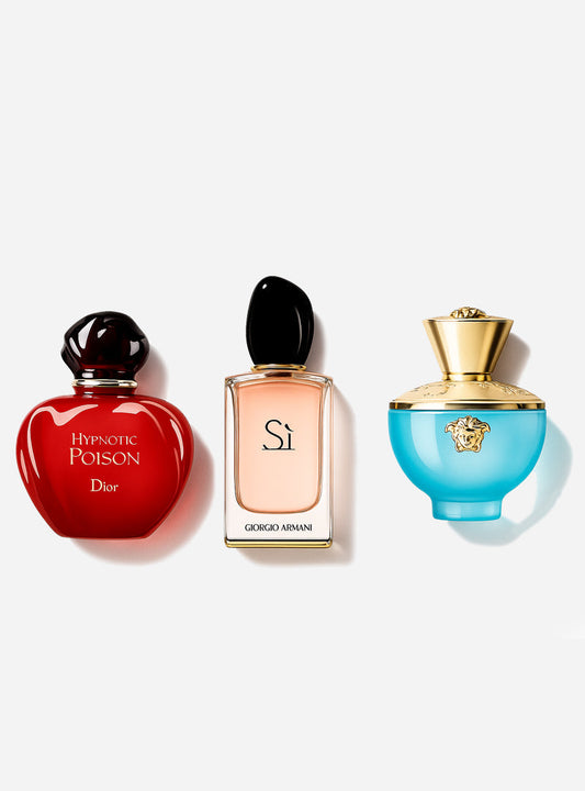 Zestaw 3 perfum: Dior HYPNOTIC POISON, Giorgio Armani SÌ, Versace DYLAN TURQUOISE 100ml